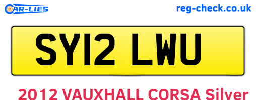 SY12LWU are the vehicle registration plates.