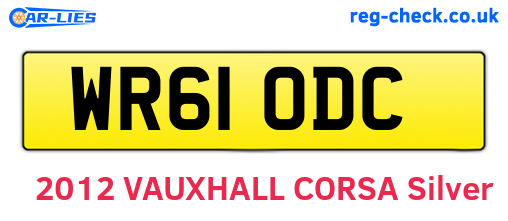 WR61ODC are the vehicle registration plates.