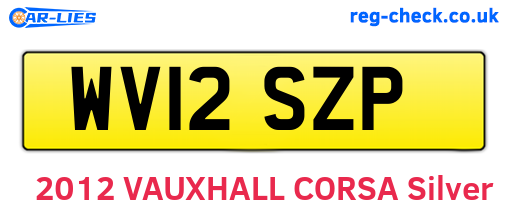 WV12SZP are the vehicle registration plates.