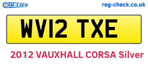 WV12TXE are the vehicle registration plates.