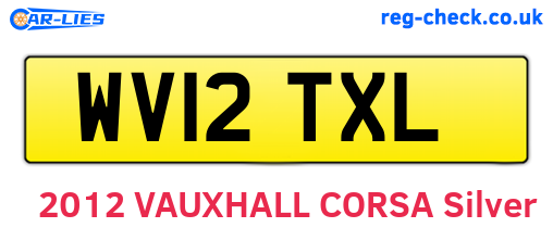 WV12TXL are the vehicle registration plates.