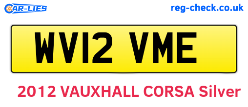 WV12VME are the vehicle registration plates.