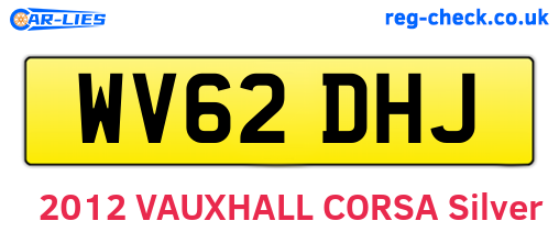 WV62DHJ are the vehicle registration plates.