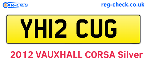 YH12CUG are the vehicle registration plates.