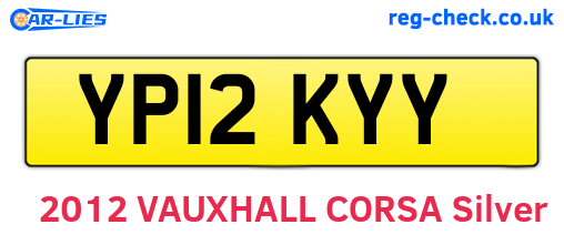 YP12KYY are the vehicle registration plates.