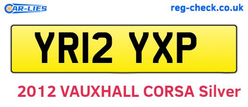 YR12YXP are the vehicle registration plates.