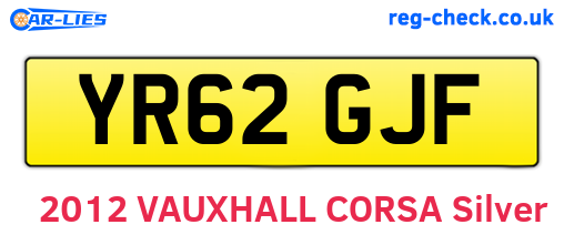 YR62GJF are the vehicle registration plates.