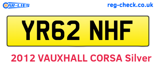 YR62NHF are the vehicle registration plates.
