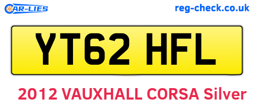 YT62HFL are the vehicle registration plates.