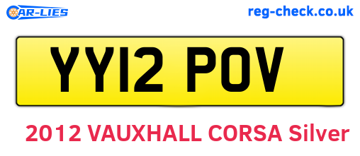 YY12POV are the vehicle registration plates.