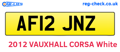 AF12JNZ are the vehicle registration plates.