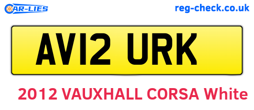 AV12URK are the vehicle registration plates.