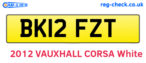 BK12FZT are the vehicle registration plates.