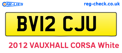 BV12CJU are the vehicle registration plates.