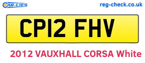 CP12FHV are the vehicle registration plates.
