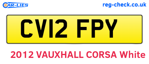 CV12FPY are the vehicle registration plates.