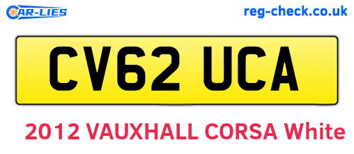 CV62UCA are the vehicle registration plates.