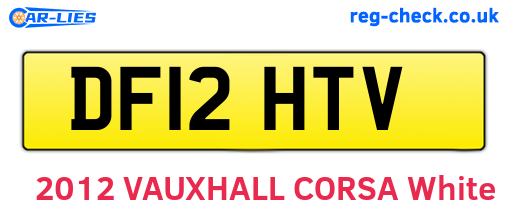 DF12HTV are the vehicle registration plates.
