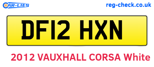 DF12HXN are the vehicle registration plates.