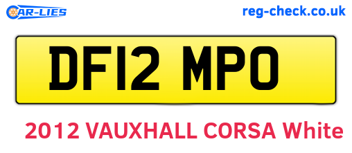 DF12MPO are the vehicle registration plates.