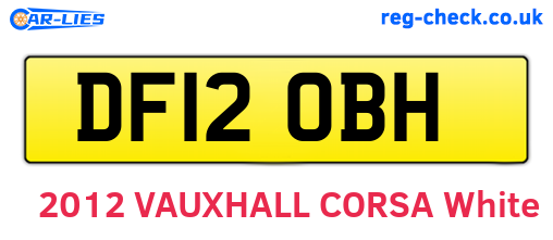 DF12OBH are the vehicle registration plates.