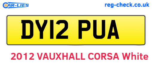 DY12PUA are the vehicle registration plates.