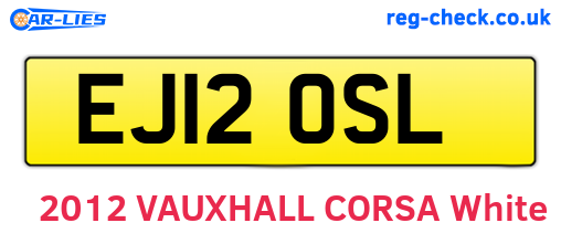 EJ12OSL are the vehicle registration plates.