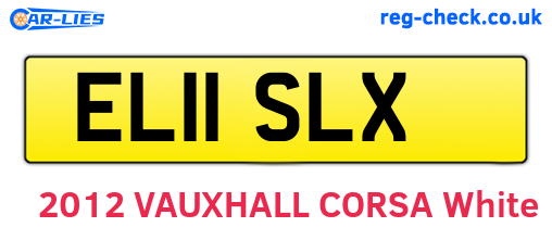 EL11SLX are the vehicle registration plates.