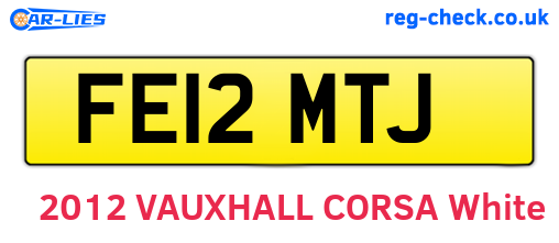 FE12MTJ are the vehicle registration plates.