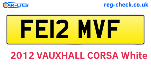 FE12MVF are the vehicle registration plates.