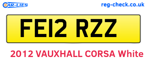 FE12RZZ are the vehicle registration plates.