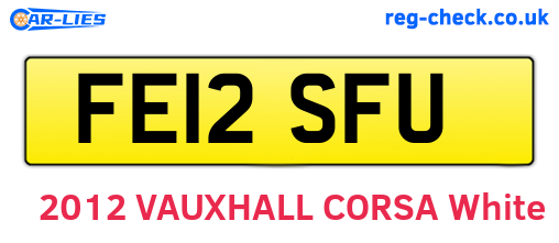FE12SFU are the vehicle registration plates.