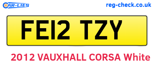 FE12TZY are the vehicle registration plates.