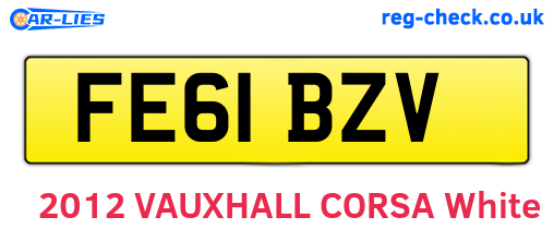 FE61BZV are the vehicle registration plates.