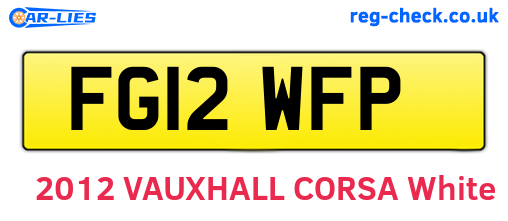 FG12WFP are the vehicle registration plates.