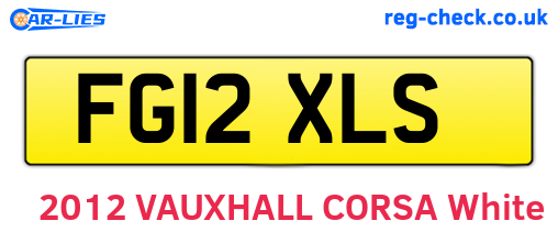FG12XLS are the vehicle registration plates.