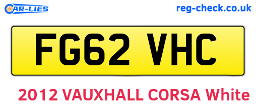 FG62VHC are the vehicle registration plates.