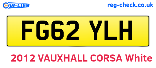 FG62YLH are the vehicle registration plates.