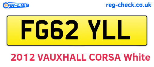 FG62YLL are the vehicle registration plates.