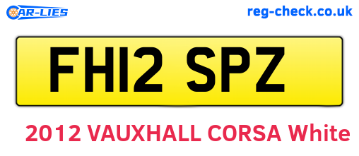 FH12SPZ are the vehicle registration plates.
