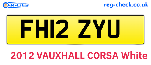 FH12ZYU are the vehicle registration plates.