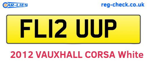 FL12UUP are the vehicle registration plates.