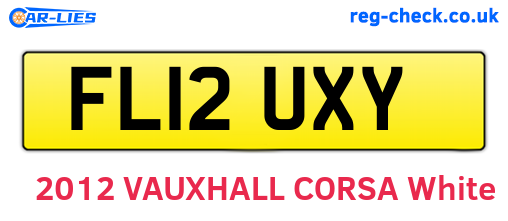 FL12UXY are the vehicle registration plates.