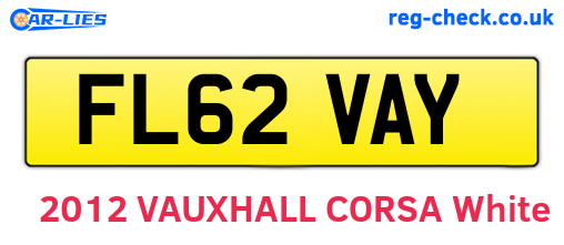FL62VAY are the vehicle registration plates.
