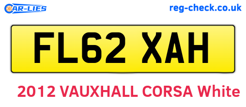 FL62XAH are the vehicle registration plates.