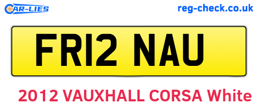 FR12NAU are the vehicle registration plates.