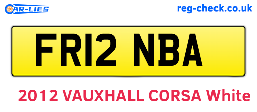 FR12NBA are the vehicle registration plates.