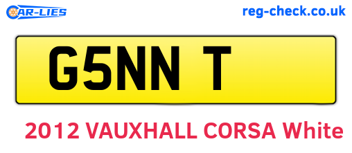 G5NNT are the vehicle registration plates.