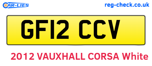 GF12CCV are the vehicle registration plates.