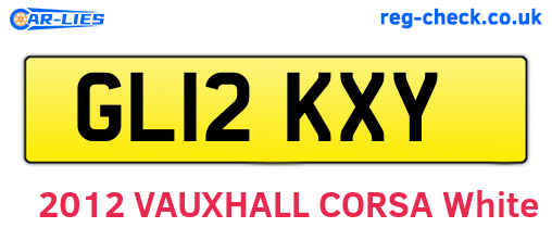 GL12KXY are the vehicle registration plates.